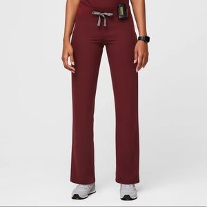 Large Tall Livingston Figs Scrub Pants • Burgundy